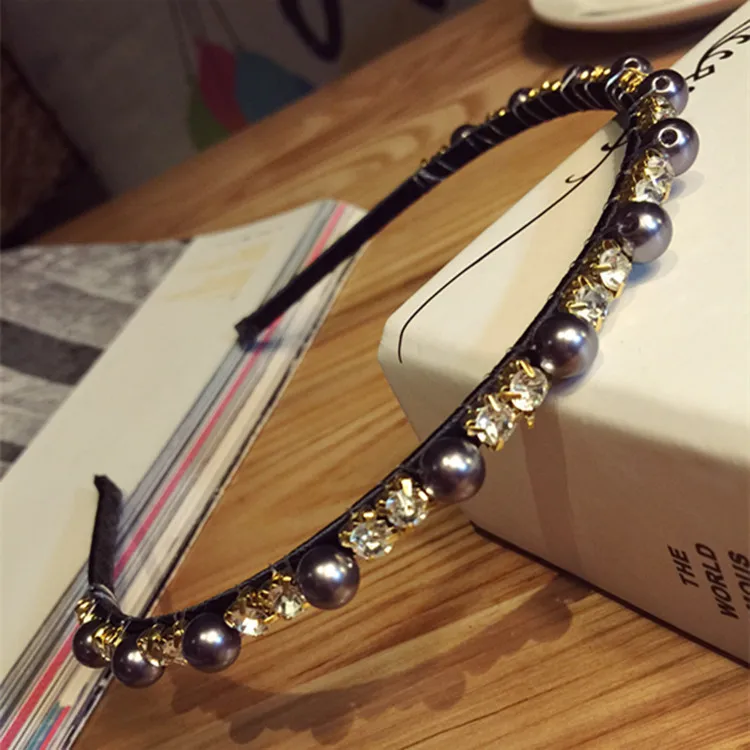 Новинка 2019 роскошный дизайн изящная жемчужная лента для волос с кристаллами