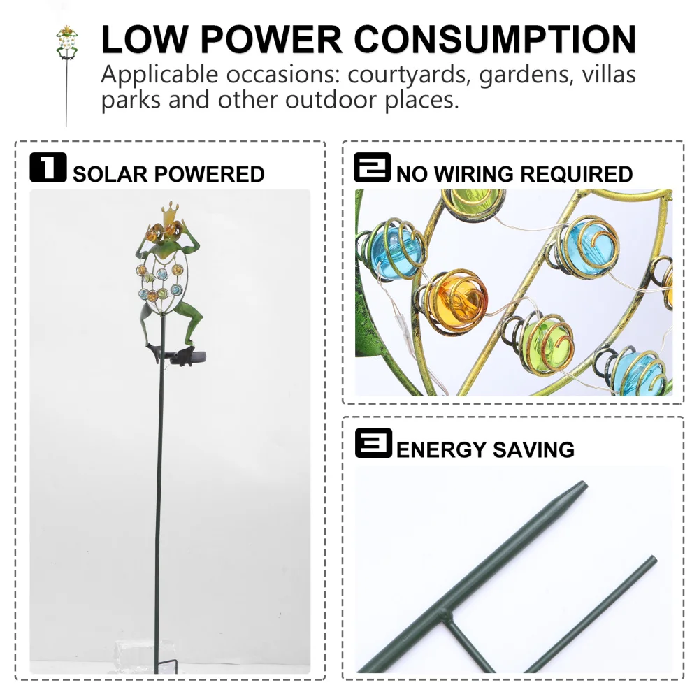 

1Pc Outdoor Solar Ground Insert Lamp Creative Lamp for Garden Decor (Green)