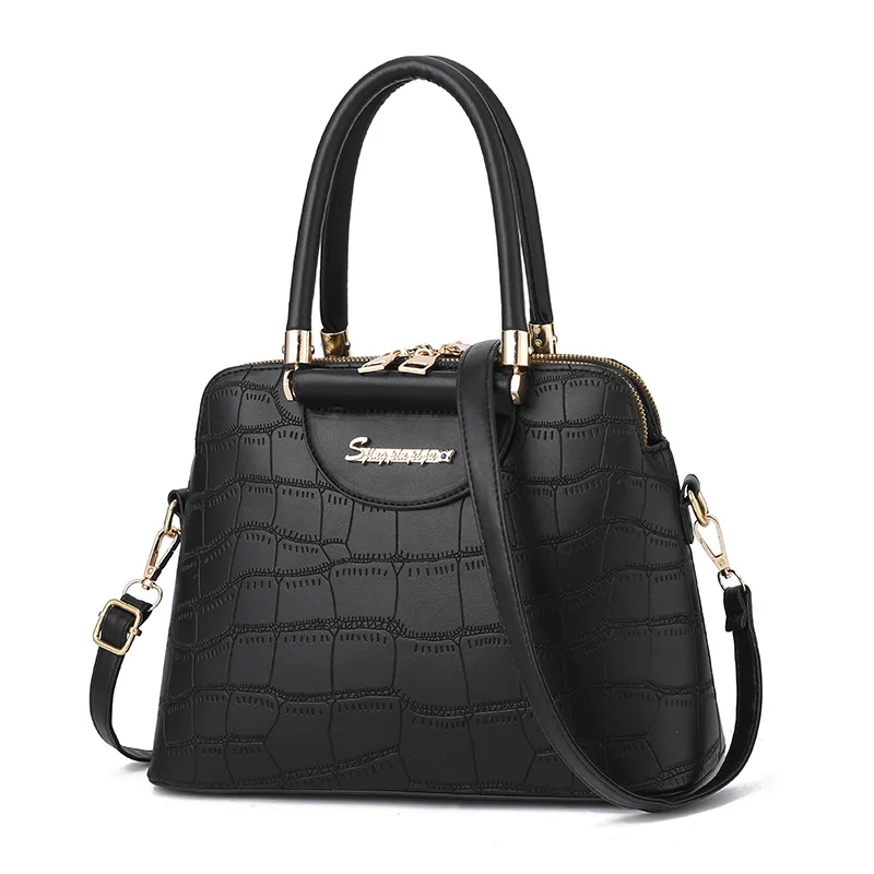 

New Women Korean style stereotypes sweet and fashionable PU Leather Totes Bag Top-handle Bag Shoulder Bag Lady Crocodile pattern