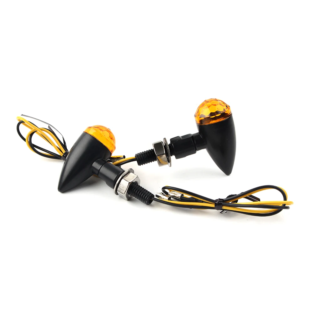 Универсальные черные металлические светодиодные мини-индикаторы поворота для