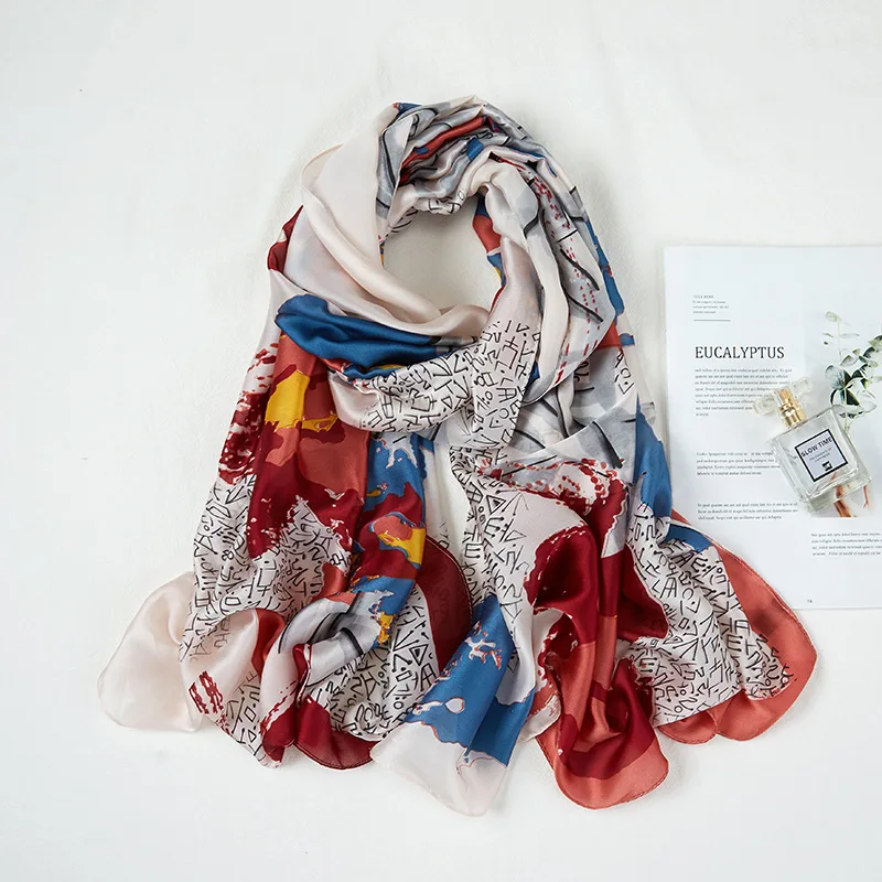 

Silk Scarf Women Shawls Wraps Fashion Small Hair Neck Hijabs Foulard Scarves Female Lady bufanda seda mujer echarpe ete soie