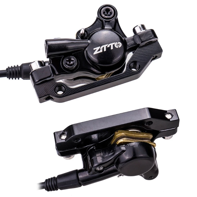 

MTB Hydraulic Disc Brakes, Aluminum Alloy Right Front Left Rear Disc Brake Levers Fit for Mountain Bike PM is Adapter