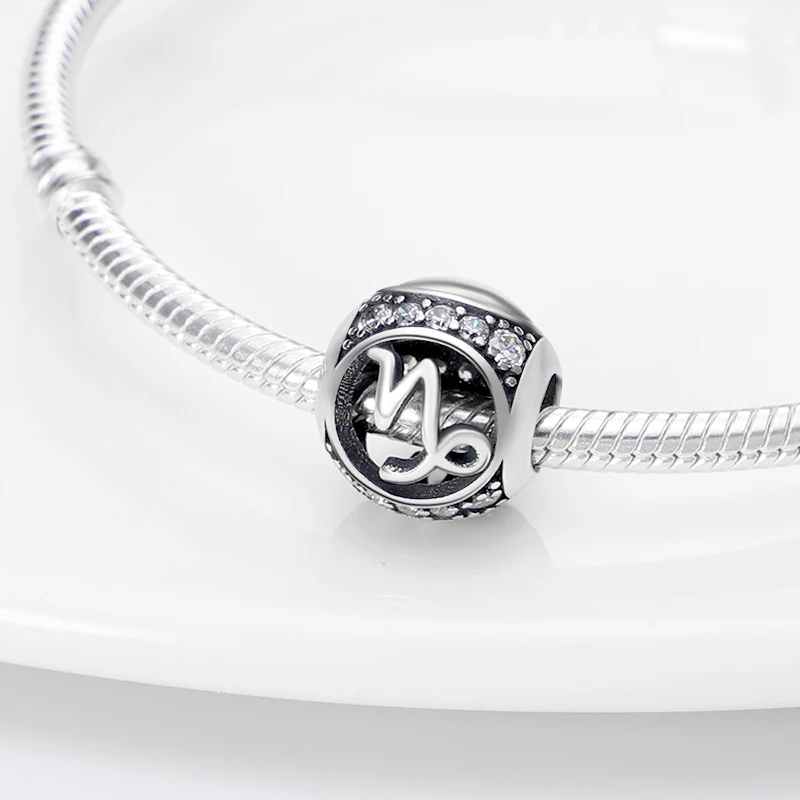 

HOT SALE 2021 Trend 925 Sterling Silver Capricorn Dangle Charm Beads Fit Original Pandora Bracelet Pendant Necklace Jewelry