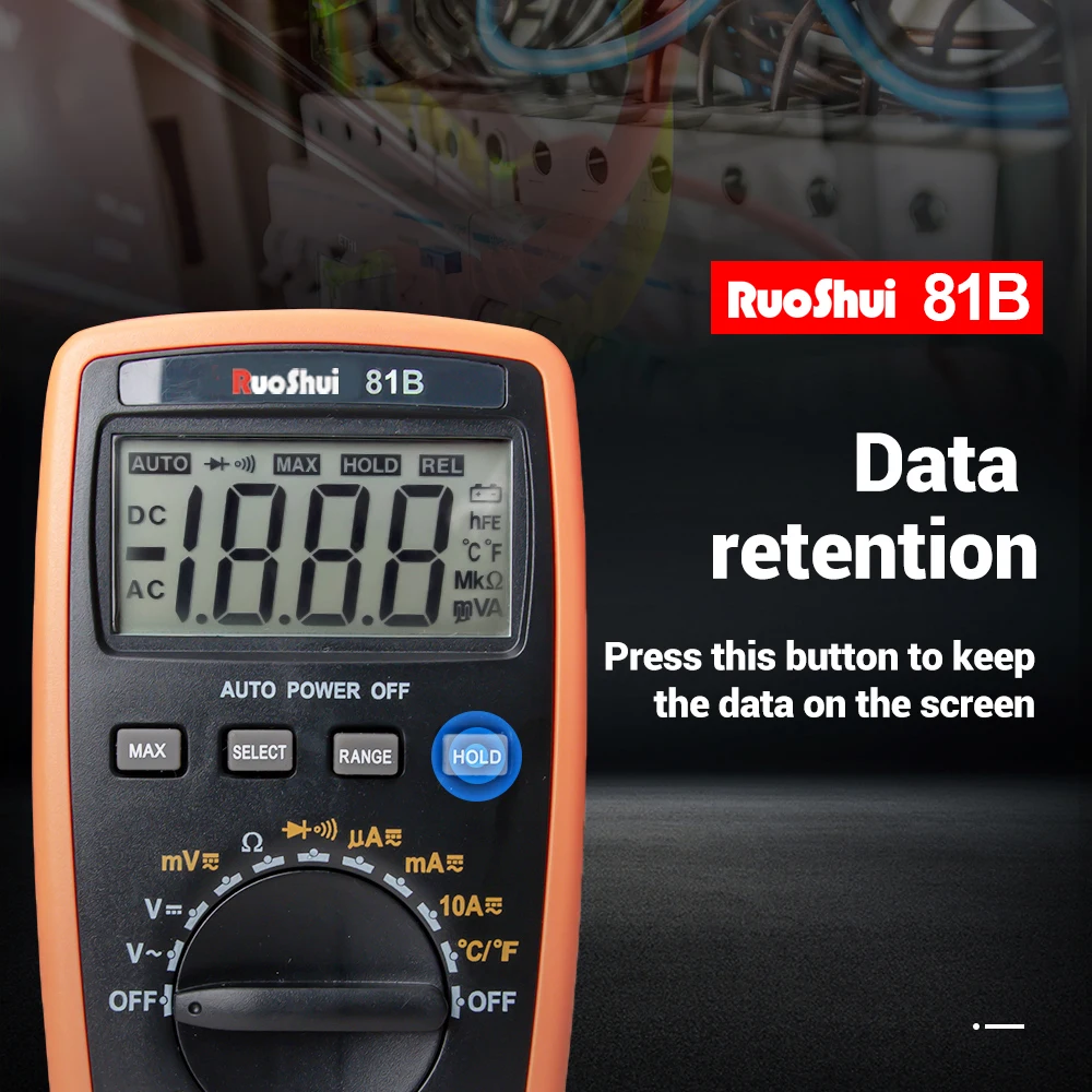 Портативный цифровой мультиметр 2000 отсчетов ЖК дисплей Подсветка переменного