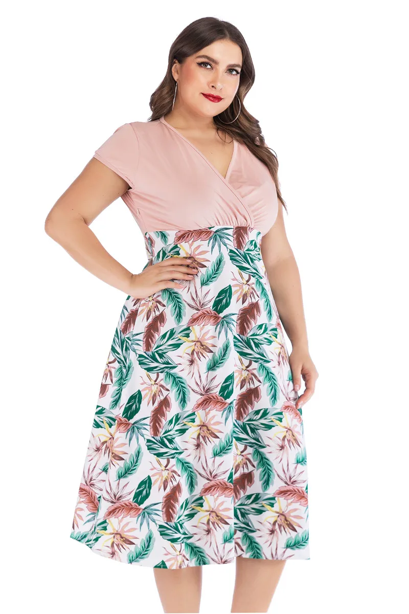 2021 весна Fashing элегантное сексуальное платье размера плюс розовые вечерние платья