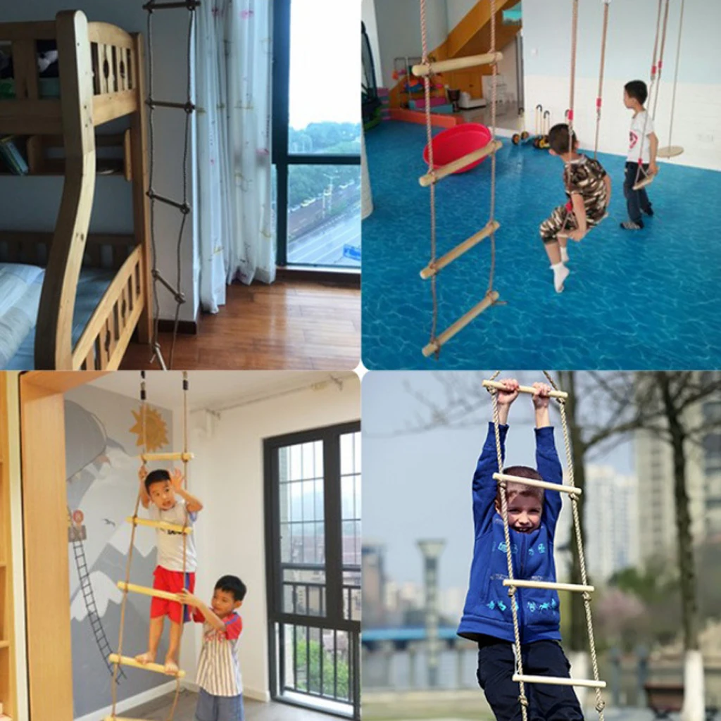 

Safety Kids Rope Ladder For Childrens Outdoor Climbing Frame And Tree House