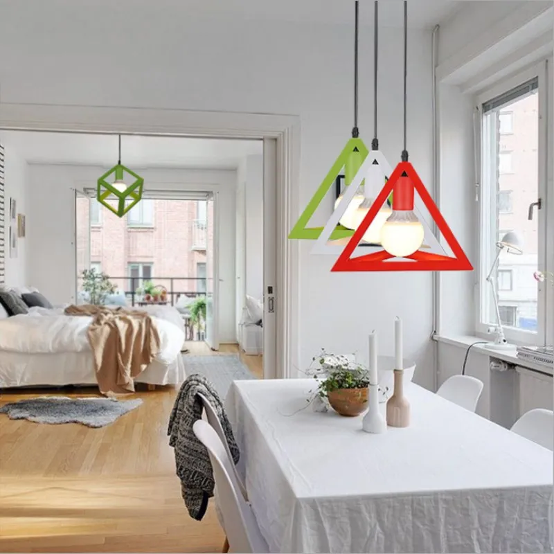 Винтажные подвесные светильники в скандинавском стиле железный