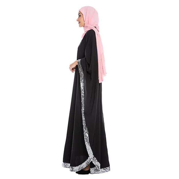 Мусульманское платье-хиджаб с блестками abaya s Djellaba Femme кафтан марокканский кафтан Дубай турецкие платья ислам одежда для женщин Оман
