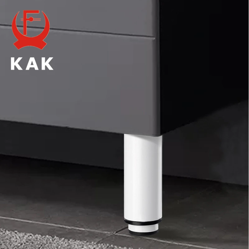 KAK регулируемая ножка для мебели холоднокатаная сталь черный белый стол