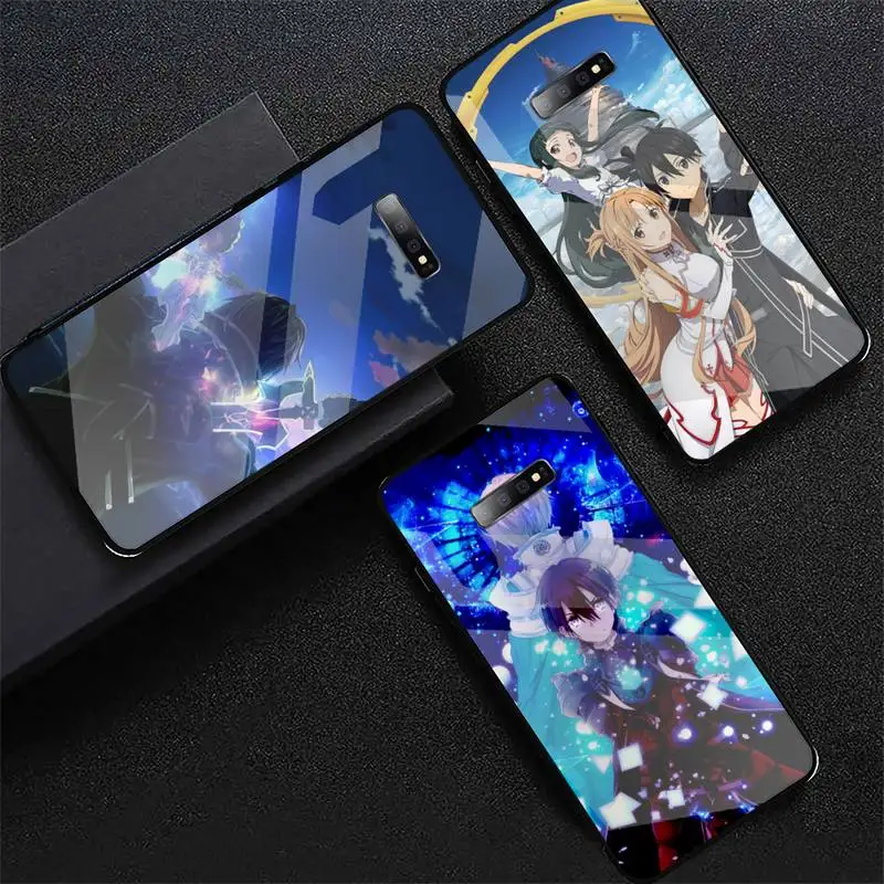 

Sword Art Online Japan anime Phone Case Tempered glass For Samsung S6 S7 edge S8 S9 S10 e plus note8 9 10 pro