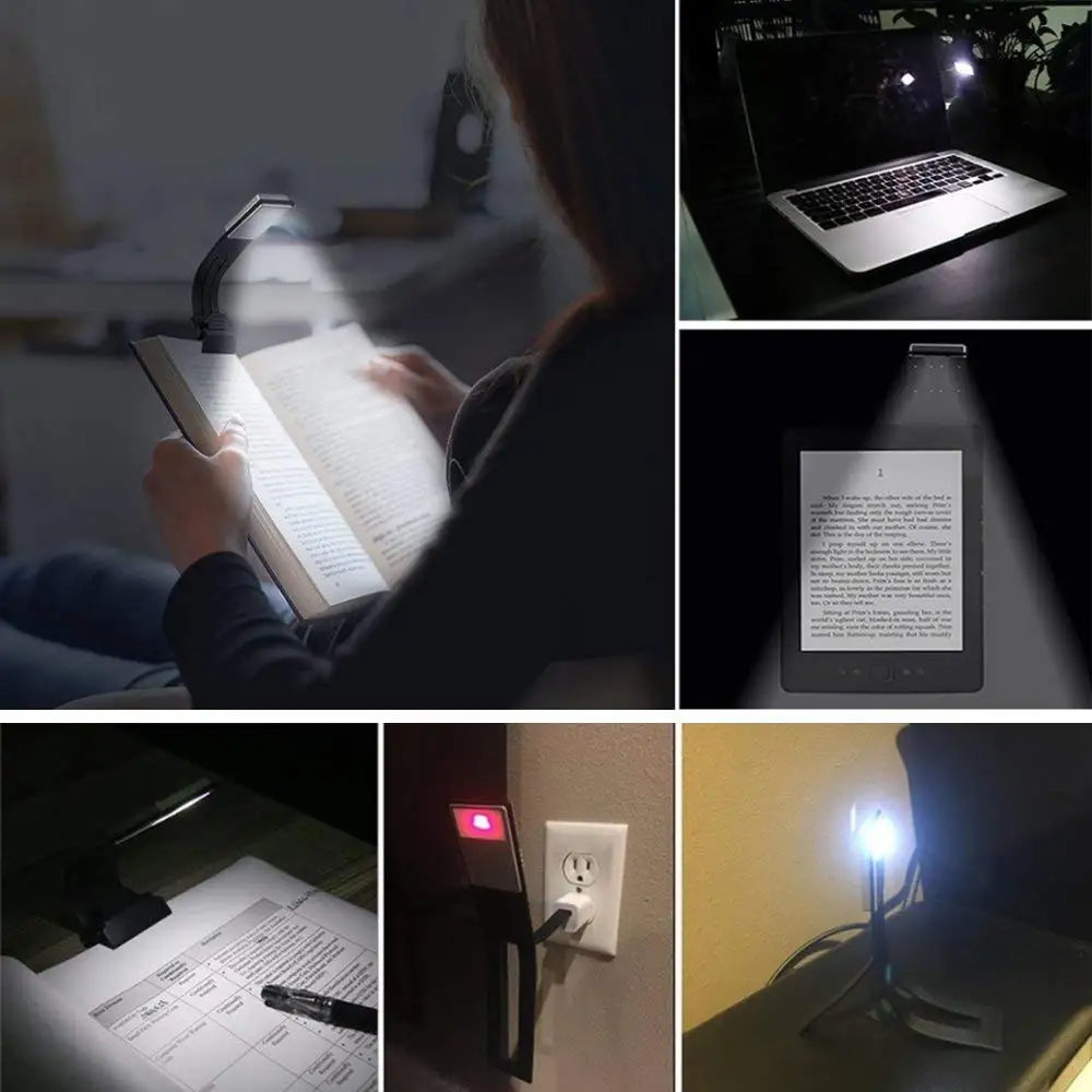 Перезаряжаемая USB лампа для чтения LEDGLE Компактная настольная гибкие