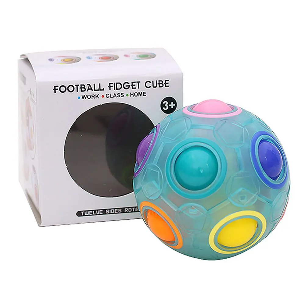 

Creative Children's Educational Toy Football Toy Rainbow Ball Plastic Cube Twist Puzzle Teenagers Adults Toy Rainbow Ball