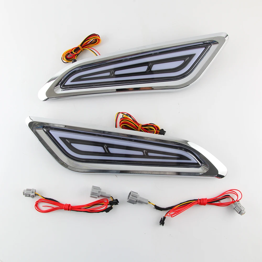 Для Nissan Patrol Y62 Armada аксессуары 2015 2016 2017 2018 2019 светодиодный DRL течет поворота