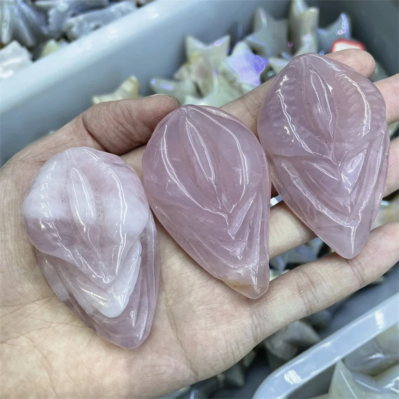 

1pcs Natural Rose Quartz Source Of Life Figurine Stones Carved Vulva Crystal Women Aesthetic Ornament Healing Reiki