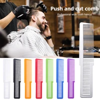 1pc colorful salon hairdressing comb carbon fiber anti static hair comb wide tooth haircut hair trimmer comb styling barber tool