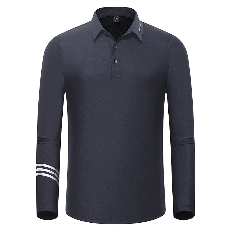 Футболка мужская с длинным рукавом дышащая мягкая удобная рубашка для гольфа