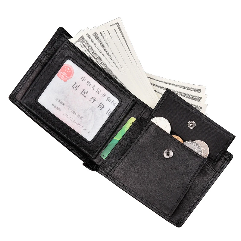 Кошелек тройного сложения мужской бумажник из натуральной кожи с крокодиловым