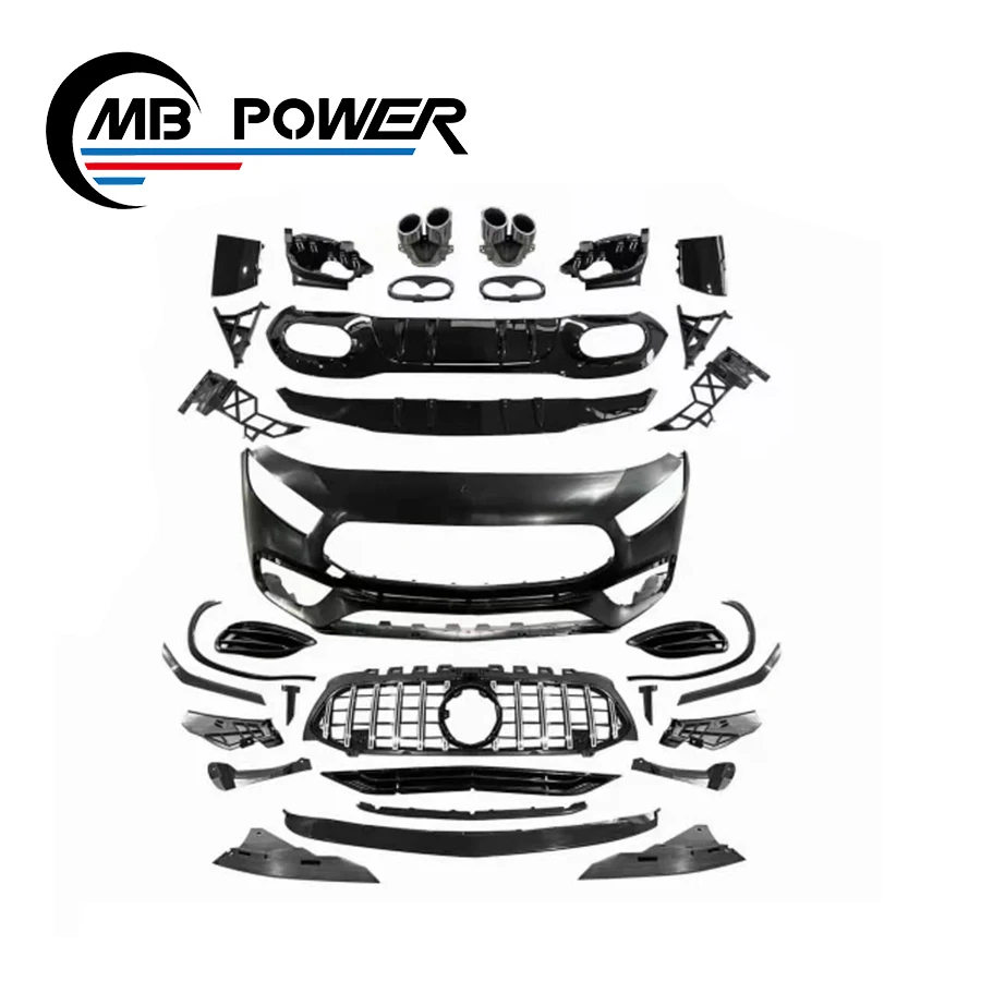 

A CLASS W177 A45 STYLE body kit fit for 2019 year~ A CLASS W177 A45 STYLE front bumper grille rear lip body kit