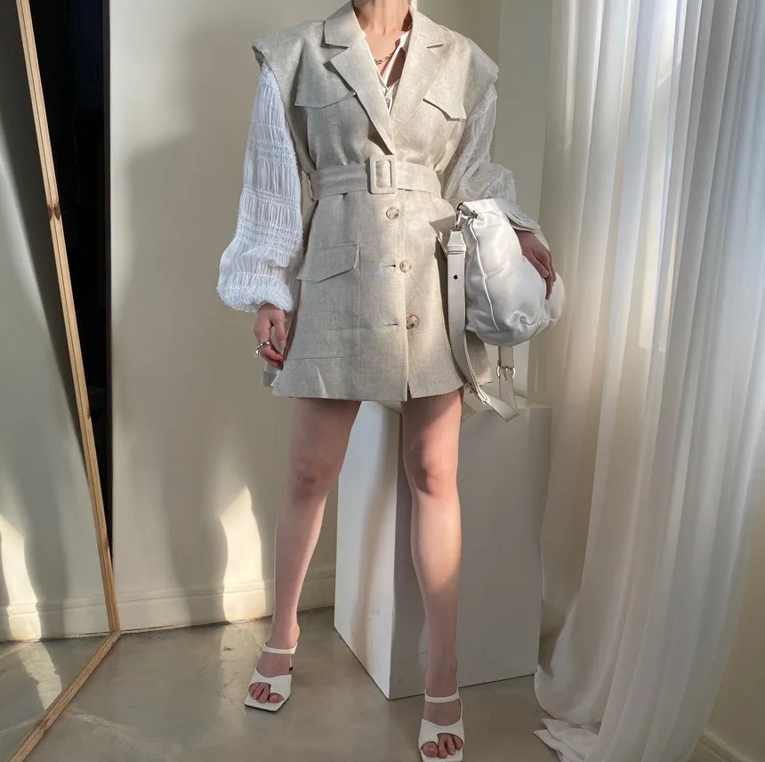 

New Girls Spring Women Suits Long Sleeves Tops High Waist Plaid A Line Dress Womens Two Piece Suits Sell Separately Oversize