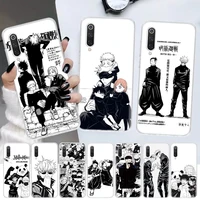 anime jujutsu kaisen satoru gojo soft cover phone case for xiaomi redmi note 10 9 9s 8 7 8t 9a 8a 7a 6a 5 4x s2 k20 pro customiz