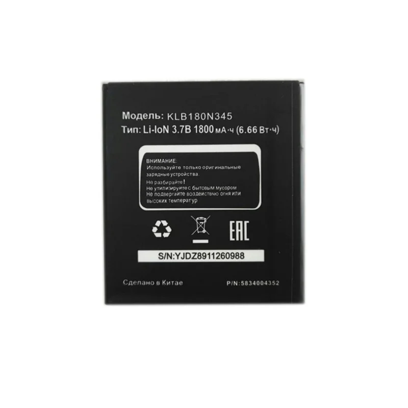 

Аккумулятор KLB180N345 1800 мА · ч для MTC Smart Sprint 4G мобильный телефон