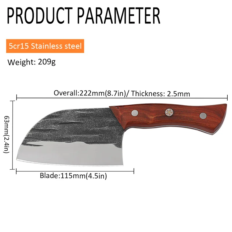 4 5 &quotМини кухонный нож ручной работы кованый шеф-повара из нержавеющей стали для