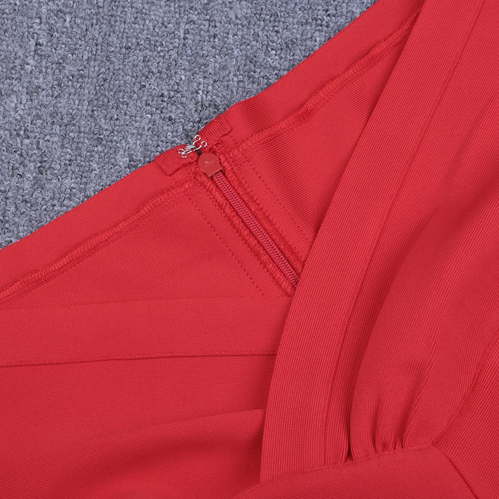 Женский бандажный комбинезон Ocstrade красный с открытыми плечами клубный вечерний