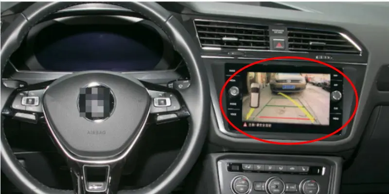 Liislee для VW Tiguan~ подключите экран монитор обратный багажник ручка камера интеллектуальная динамическая траектория CAM