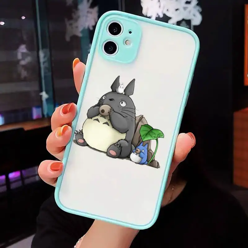 

Studio Ghibli Totoro Ponyo Spirited Away Phone Cases matte transparent For iphone 7 8 11 12 plus mini x xs xr pro max cover