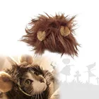 Прекрасный костюм для домашних животных, парик Львиной гривы для кота, костюм на Хэллоуин, Рождество, вечеринку, головной убор, головной убор для игры, прелестная одежда, хлопок