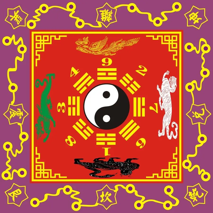 

Традиционный Национальный культура даосизм ковер, Инь и Ян Тай Чи ковер с картой, отработки коврик, коврик для медитации, Нескользящие коври...