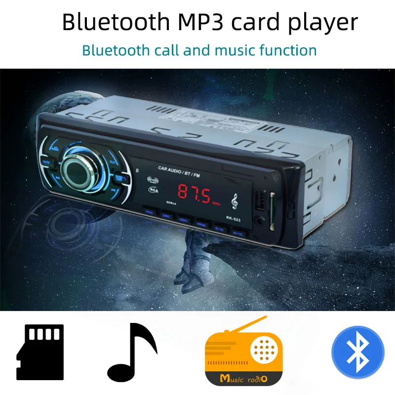 1 Din автомобильный стерео аудио mp3-плеер автомобильное радио Bluetooth USB SD FM AUX-in