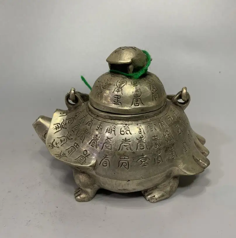 

Белый медный заварочный чайник Archaize со сто долговечными черепашками, украшение для дома, статуя ручной работы