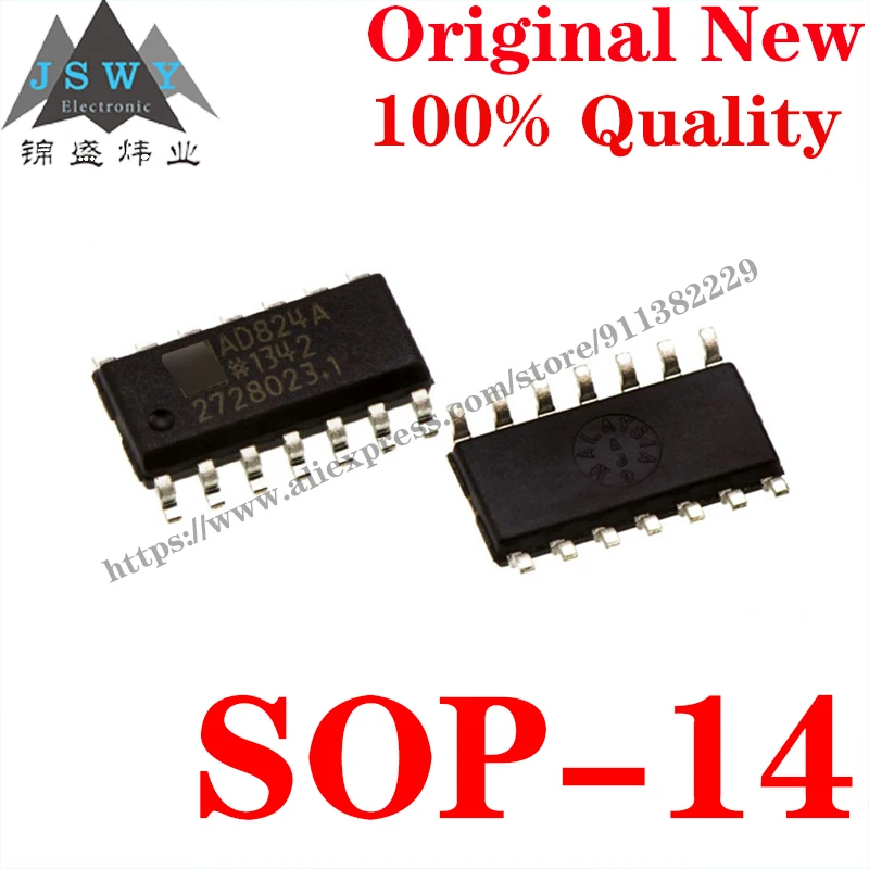 

5~10 PCS AD824ARZ-14 SOP-14 Semiconductor Amplifier IC Precision Amplifier IC Chip with for module arduino Free Shipping AD82 4A