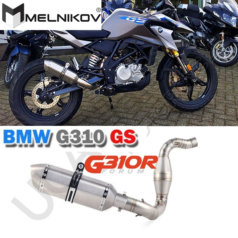 

Slip On For B MW G310R Motorcycle Full System Exhaust Muffler Escape Middle Contact Pipe G310GS G 310R G 310GS Exhaust