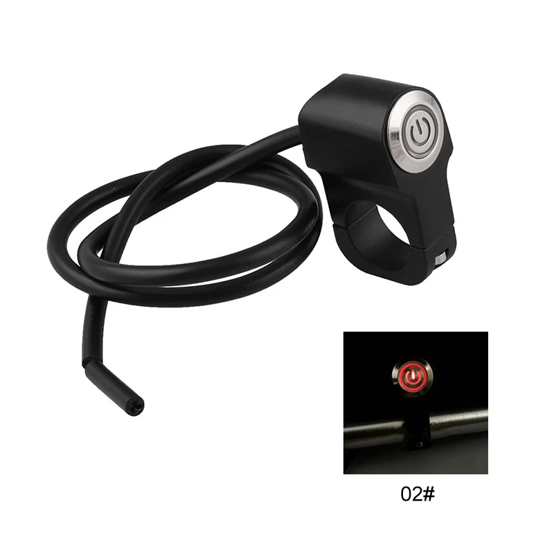 Налобный фонарь для мотоцикла 22 мм светодиодный с кнопкой вкл.