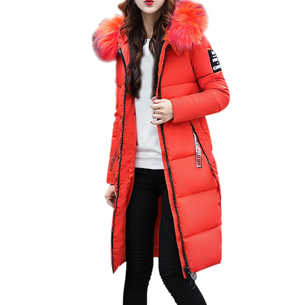 

Brand cotton-padded jacket women's mid-length over the knee new Korean style slim-fit plus size women's padded jacket