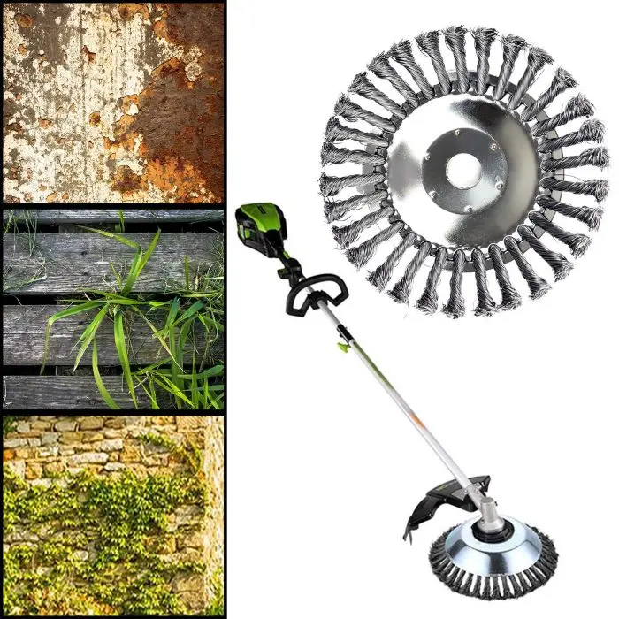 

Steel Wire Brush Cutter Trimmer Head, Replacement Garden Grass Weed Brush Cutting Head, Garden Grass Trimmer Head Weed Brush