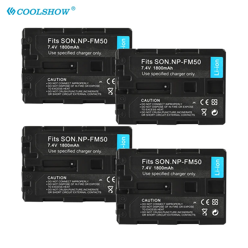 Аккумулятор для камеры NP-FM50 NPFM50 NP FM50 FM55H FM30 FM51 1800 мАч батареи Sony DCR-PC101 серии A100 DSLR-A100