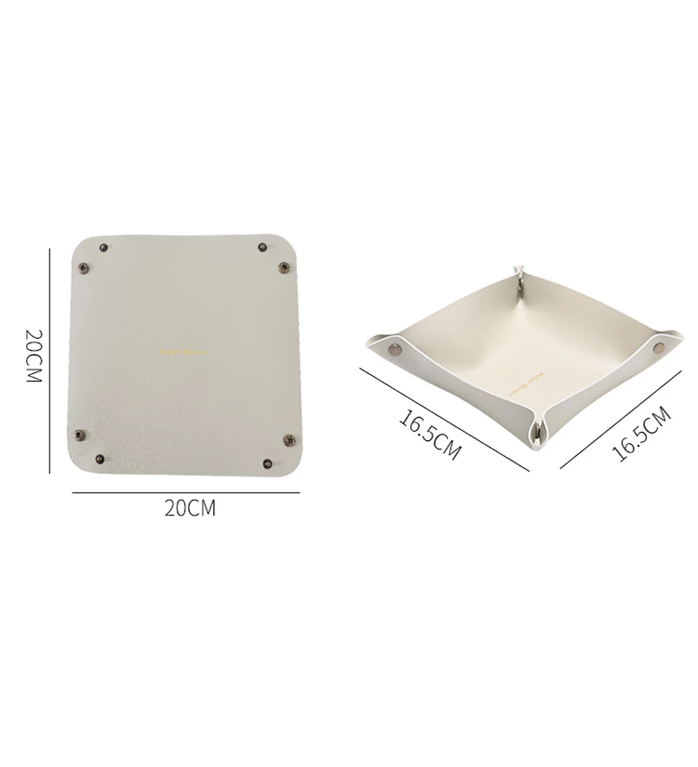 

PU Storage Tray Jewelry Display Plate Necklace Ring Earrings Display Tray Creative Decoration Organizer Jewelry Makeup Storage