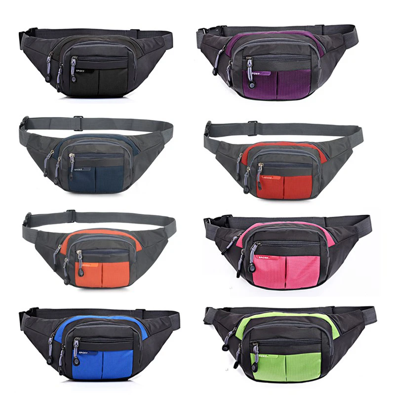 

Running Cycling Hiking 8 Colors Bum Bag Zip Pouch Outdoor Multi-functional Unisex Canvas Waist Bag