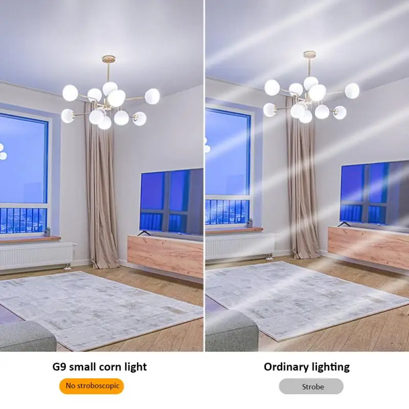 

LED Corn Light G9 Light LED Candle Lamp Dimmable 220V Light Bulb Transparent Milky White 2835SMD Halogen LampD