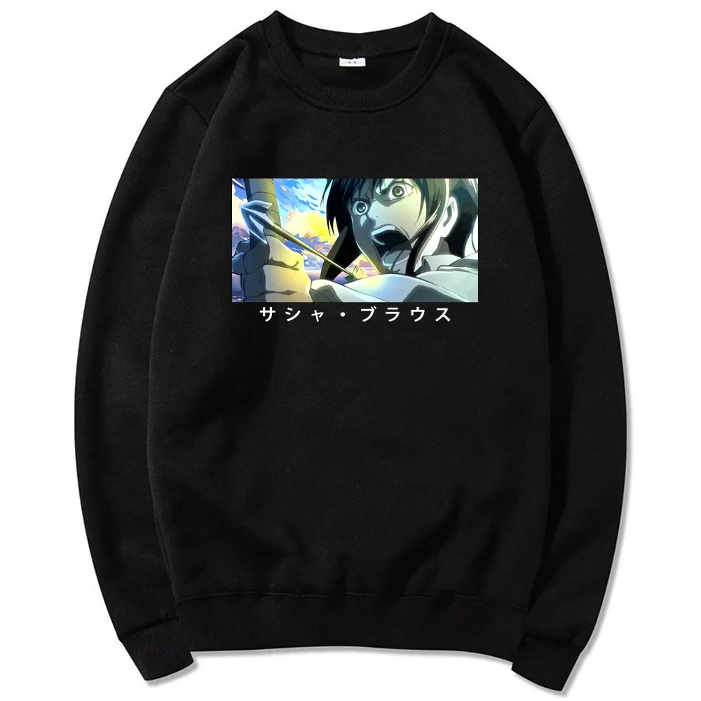 

Japanese Anime Attack on Titan Character Harajuku Print Sweatshirt Men and Women Casual Loose Streetwear Fashion Sweatshirt