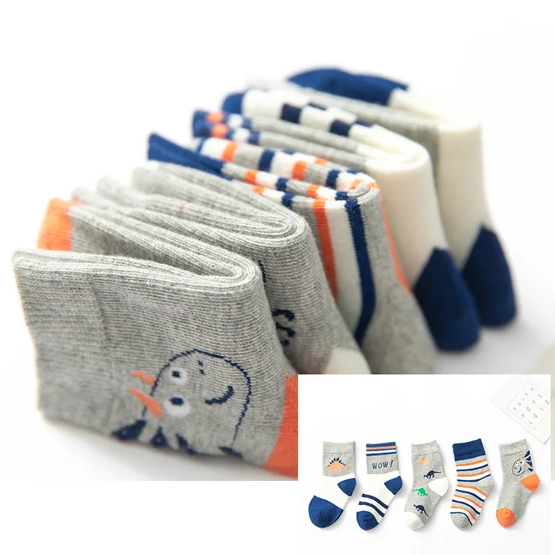 Детские носки для мальчиков и девочек От 1 до 12 лет Хлопковые малышей
