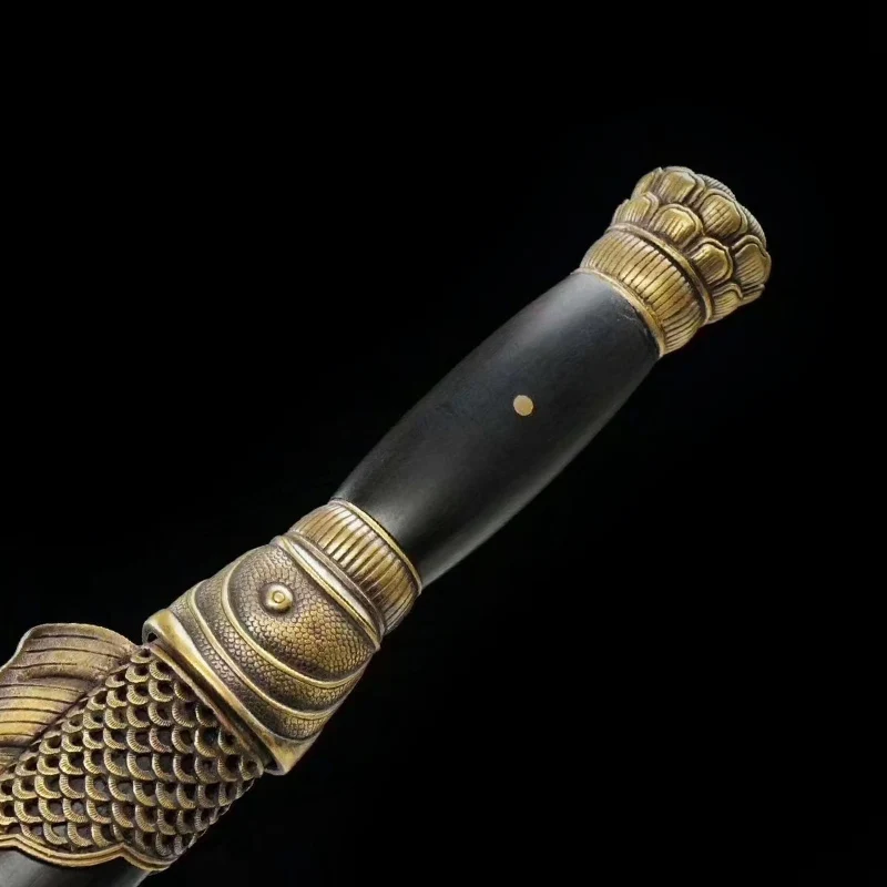 Короткий китайский меч октахедраль ручной работы медная фурнитура скрытый