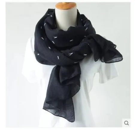 

J1325 Scarf Female Spring and Autumn Cotton and Hemp Long Winter Female Style Scarf Shawl Dual Use