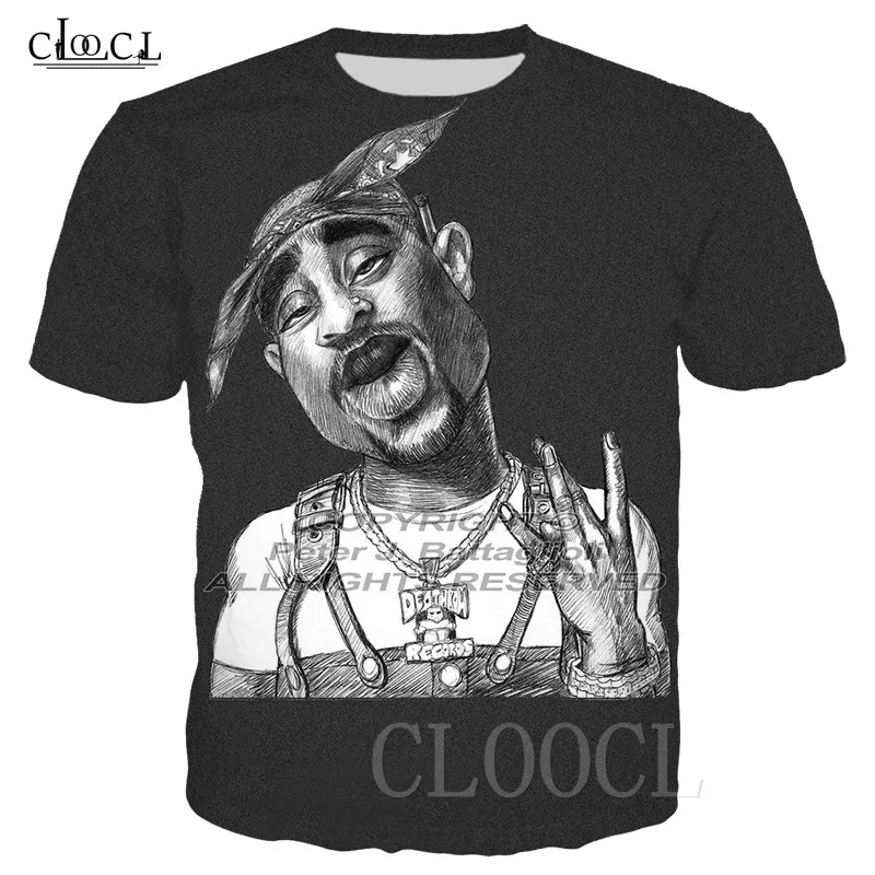 Рэпер 2Pac Тупак футболки 3D с принтом в стиле хип-хоп толстовка летняя модная майка