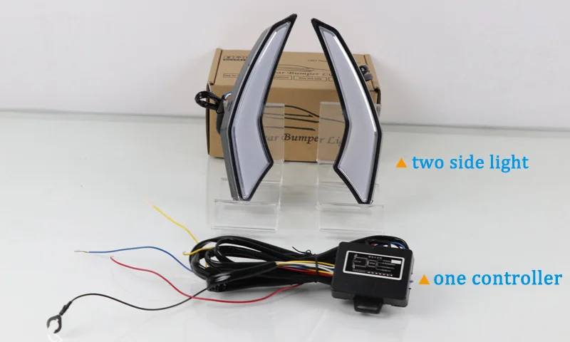 Джаз Тигр динамический желтый указатель поворота 12V автомобильные лампы дневного Светодиодный дневной светильник противотуманная фара для Защитные чехлы для сидений, сшитые специально для Toyota Corolla Гибридный свяжитесь с нами
