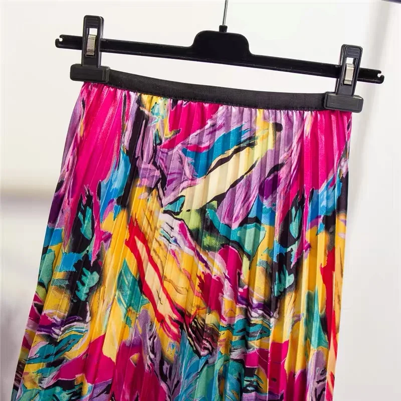 Юбка женская трапециевидная с цветочным принтом Marwin юбка до середины икры для