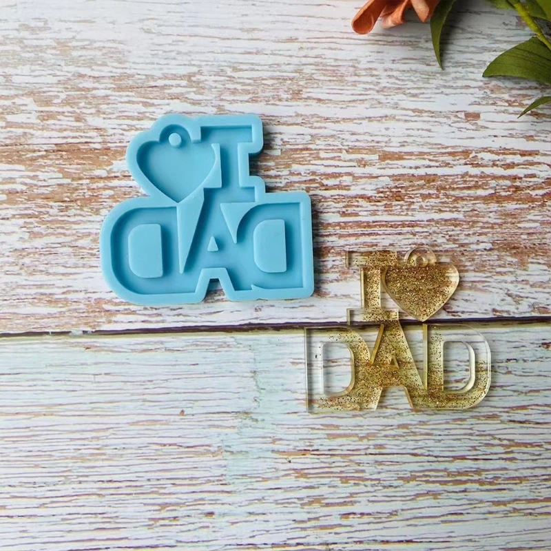 

5 Pcs/Set Keychain Epoxy Resin Mold Key Chain Earrings Pendants Silicone Mould